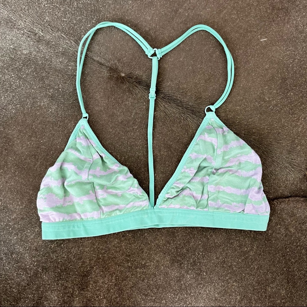 UO Out From Under Tie Dye T Back Triangle Bralette